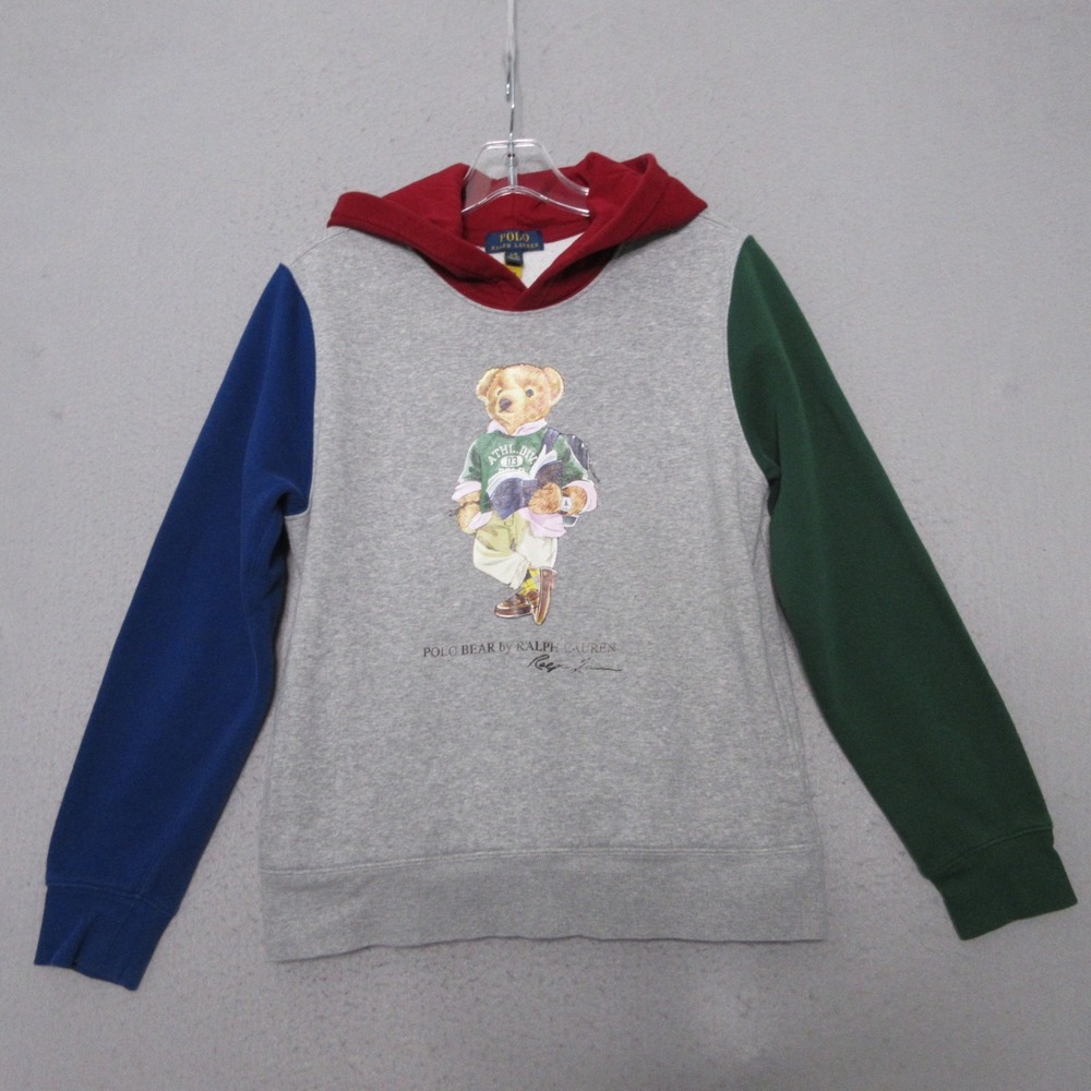 Polo Bear by Ralph Lauren Hoodie Boys Large‎ Color Block Back To School Comfort